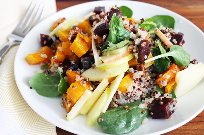 fall harvest salad with butternut squash and quinoa recipe